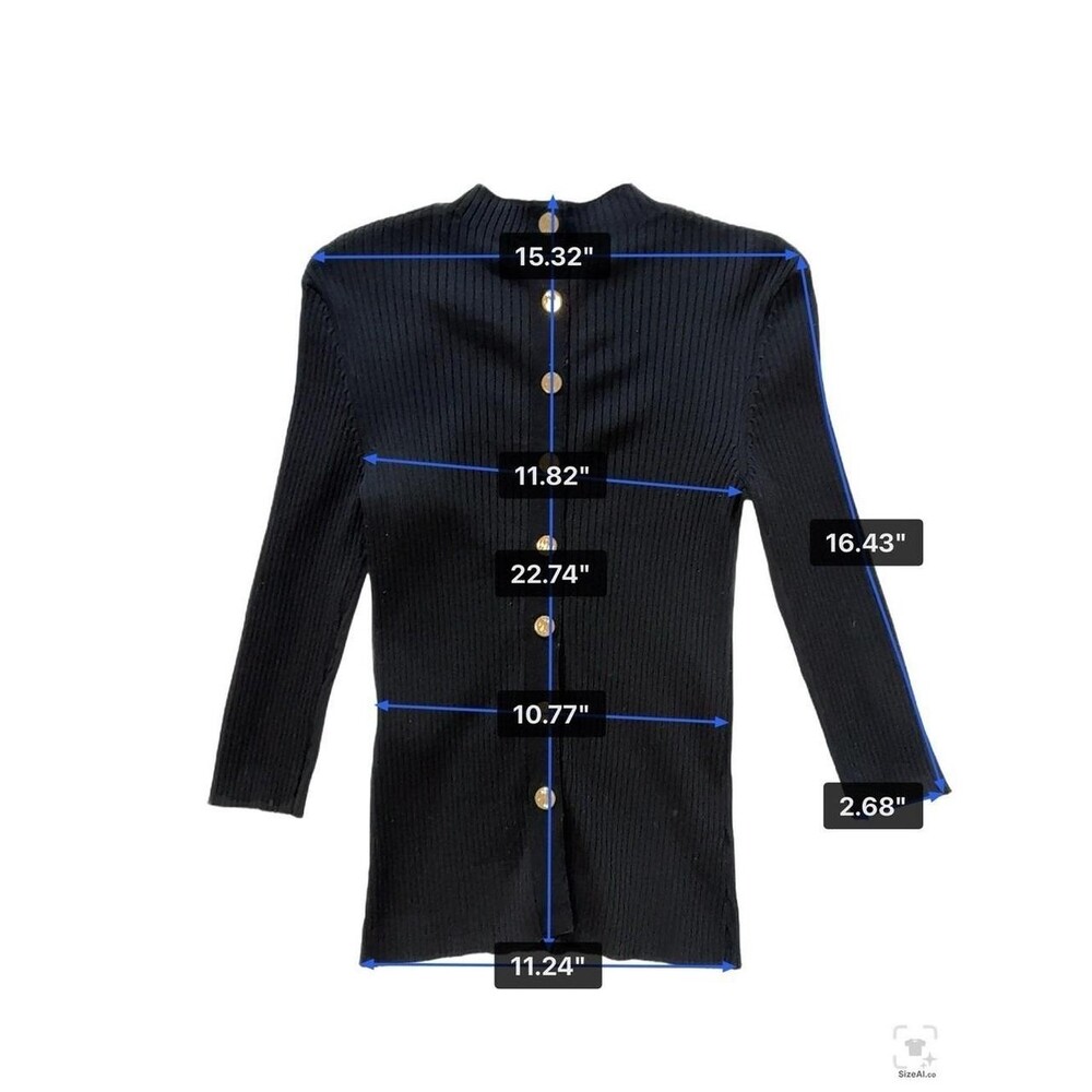 Maje Women's Black and Gold Shirt - Picture 7 of 7